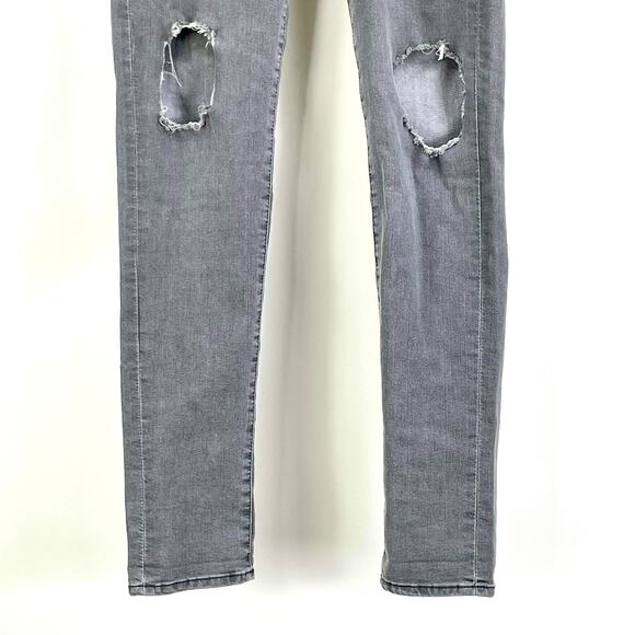 & DENIM H&M Gray Distressed Ripped Denim Skinny Jeans - Picture 7 of 10